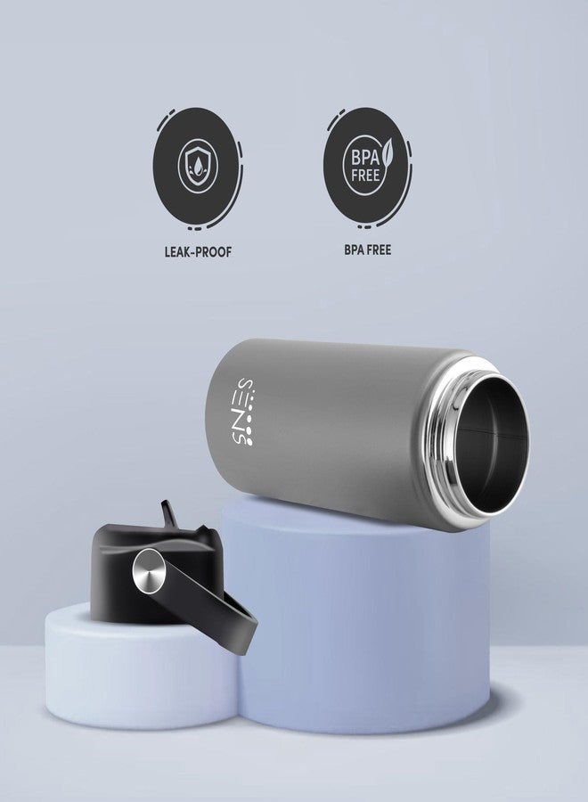 SENS Hydra Metallic Stainless Steel Sipper 500ml Water Bottle Hot or Cold up to 24 Hours | Leak Proof, BPA Free, Eco-Friendly | Travel | Office | Home | Grey - Image 4
